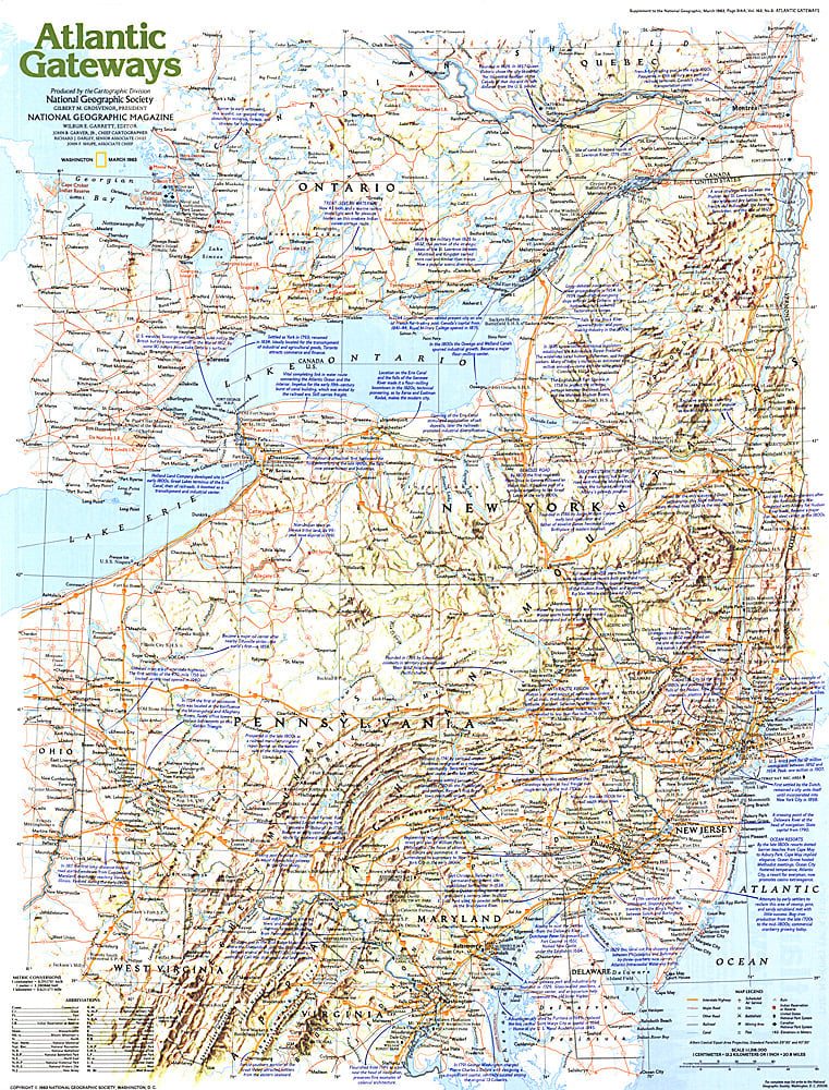 1983 Making of America, Atlantic Gateways Map