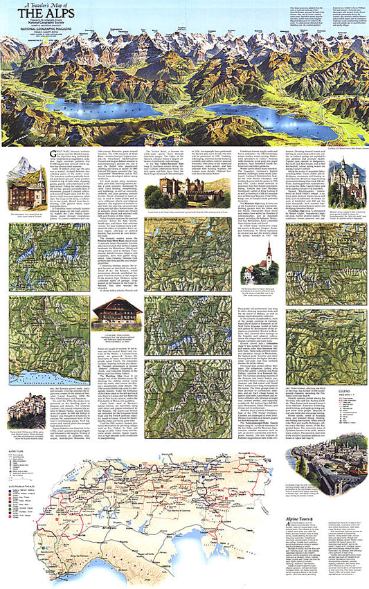 1985 A Traveler's Map of the Alps