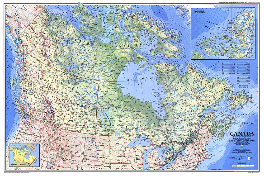 1985 Canada Map