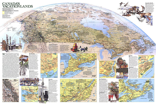 1985 Canada Vacationlands Map