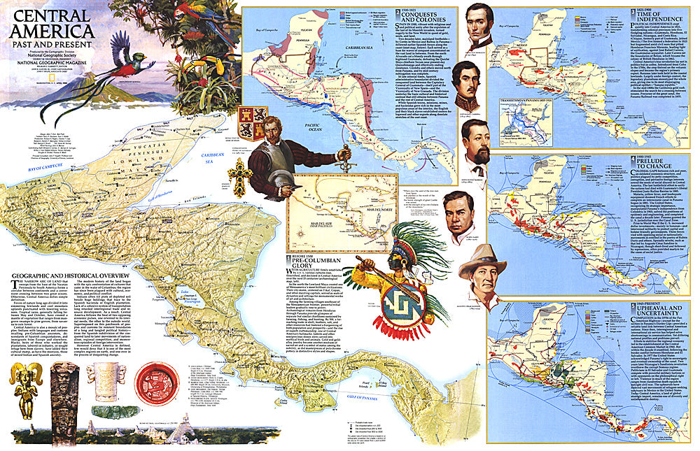 1986 Central America Map – Longitude Maps