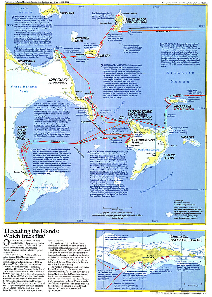 1986 Threading the Islands Map