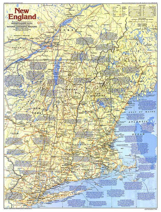 1987 New England Map Side 1