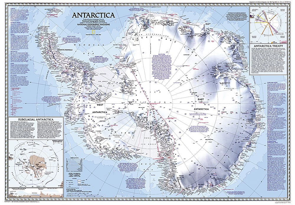 1987 Antarctica Map