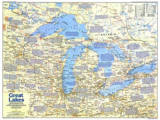 1987 Great Lakes Map Side 1