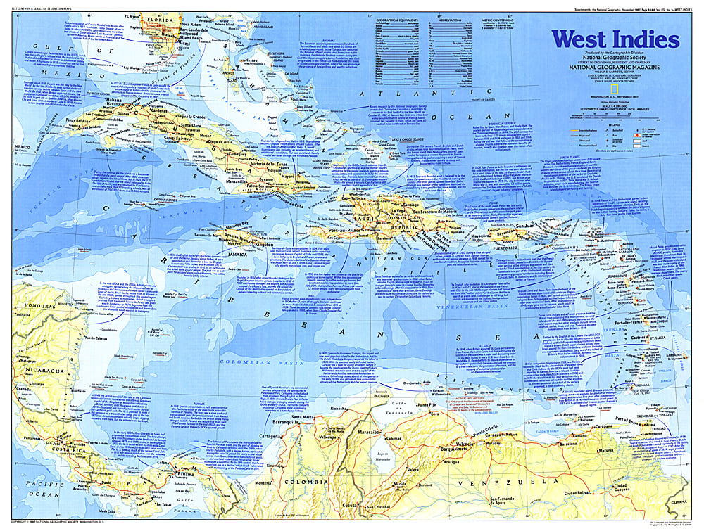 1987 Making of America, West Indies Map