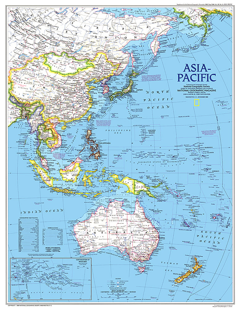 1989 Asia-Pacific Map