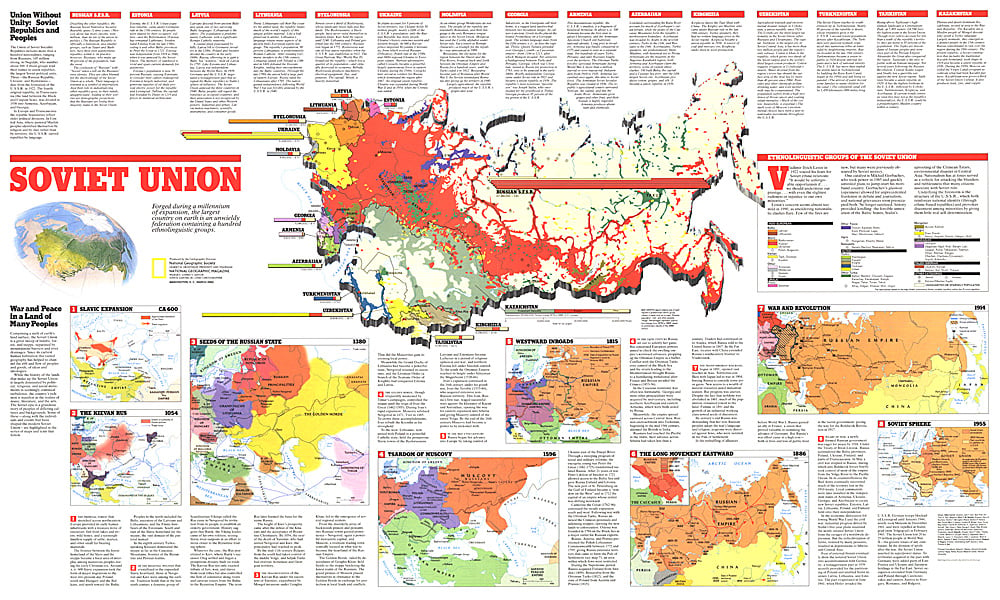 1990 Soviet Union Theme Map