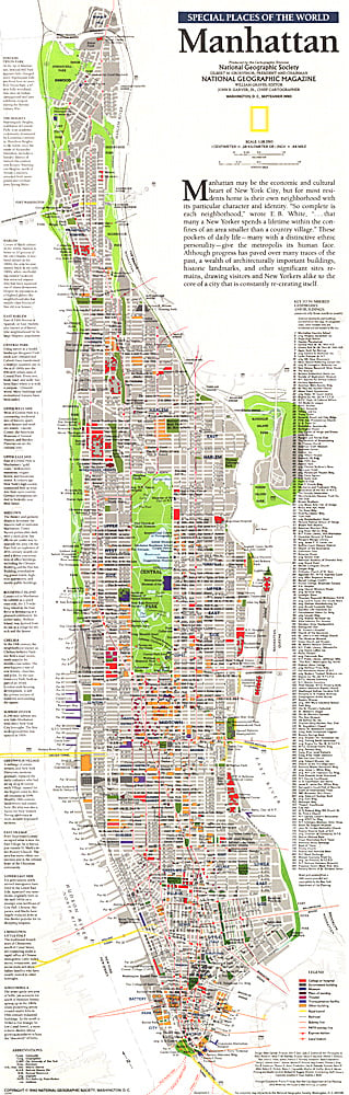 1990 Manhattan Map
