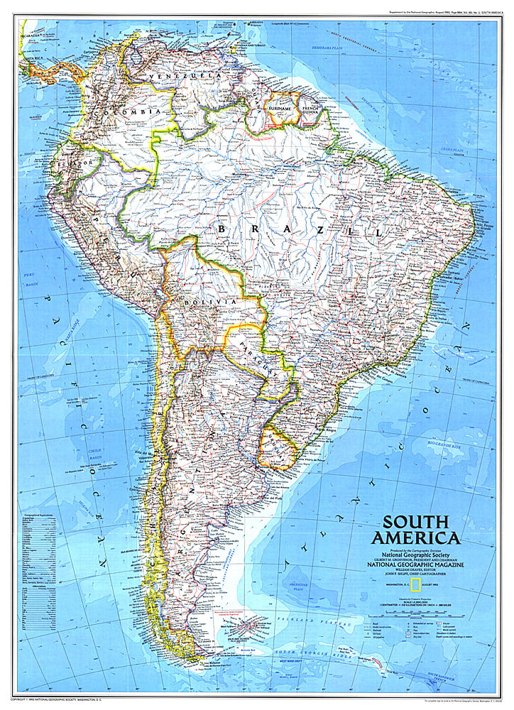 1992 South America Map