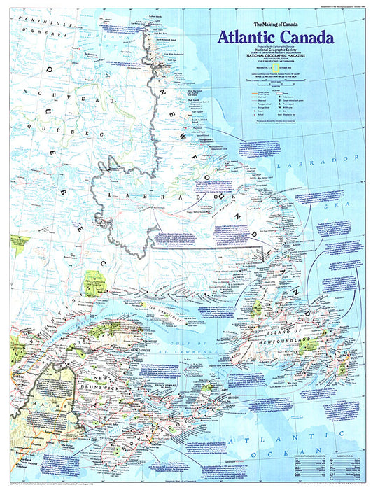 1993 Making of Canada, Atlantic Canada Map