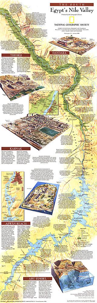 1995 Egypts Nile Valley South Map