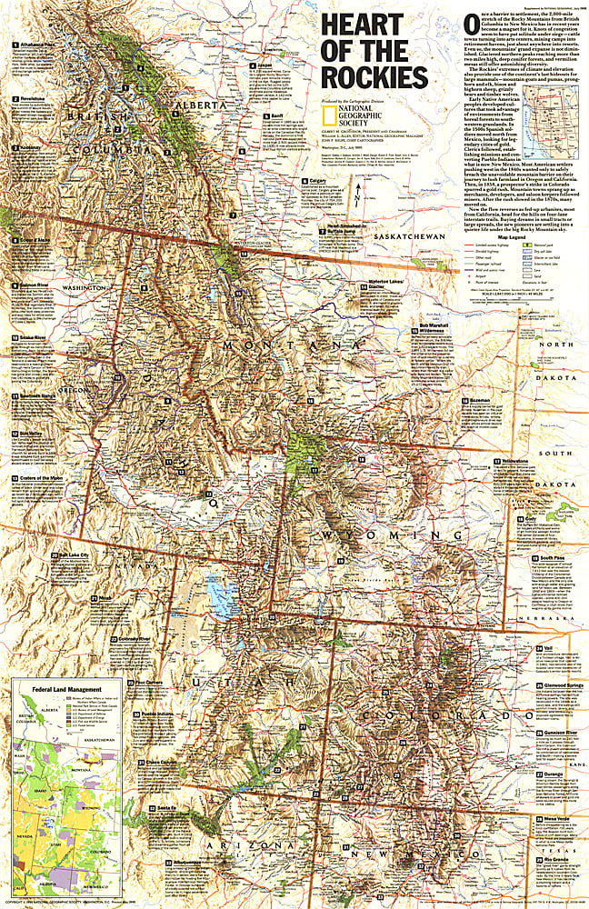 1995 Heart of the Rockies Map
