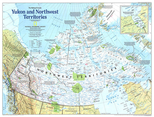 1997 Making of Canada, Yukon and Northwest Territories Map