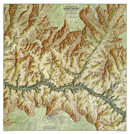 1999 Heart of the Grand Canyon Map