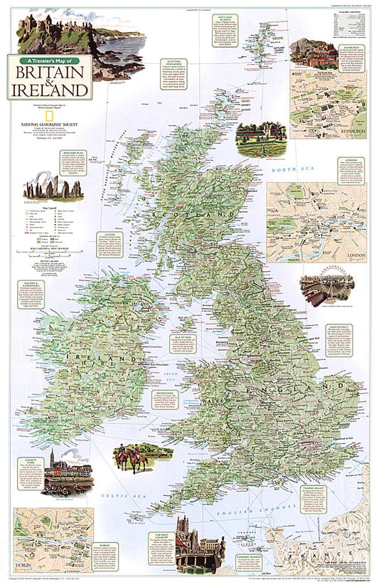 2000 A Traveler's Map of Britain and Ireland