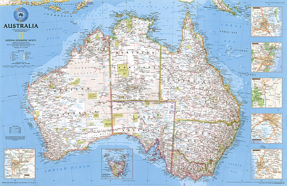 2000 Australia Map