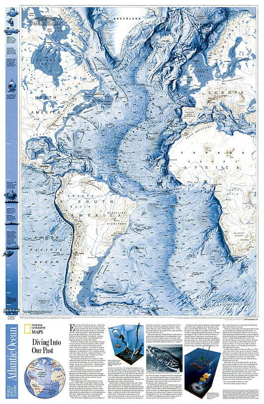 2001 World Ocean Floor, Atlantic Map
