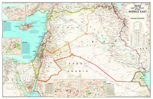 2003 Iraq and the Heart of the Middle East Map