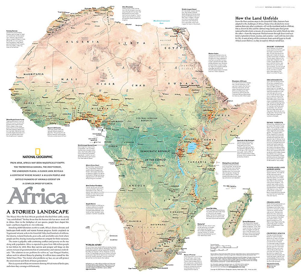 2005 Africa, A Storied Landscape Map