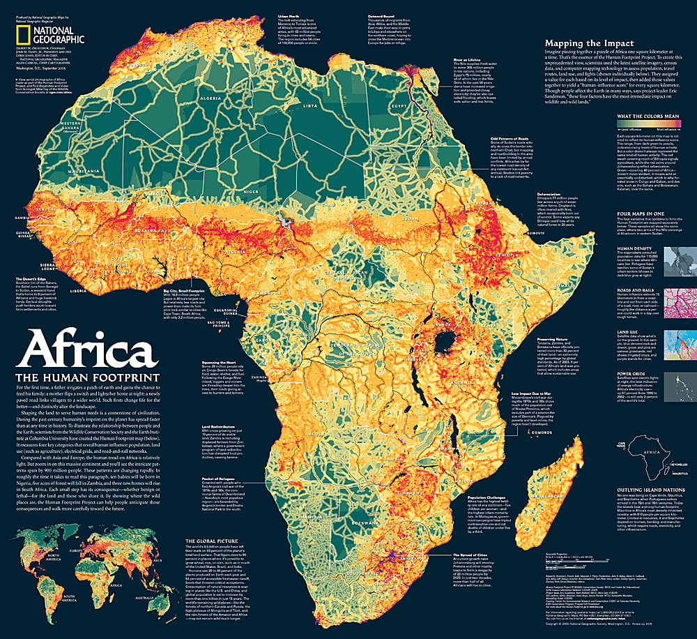 2005 Africa, the Human Footprint Map