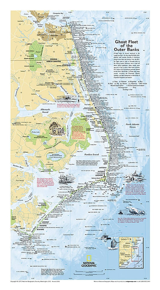 2008 Ghost Fleet of the Outer Banks 1970 Map