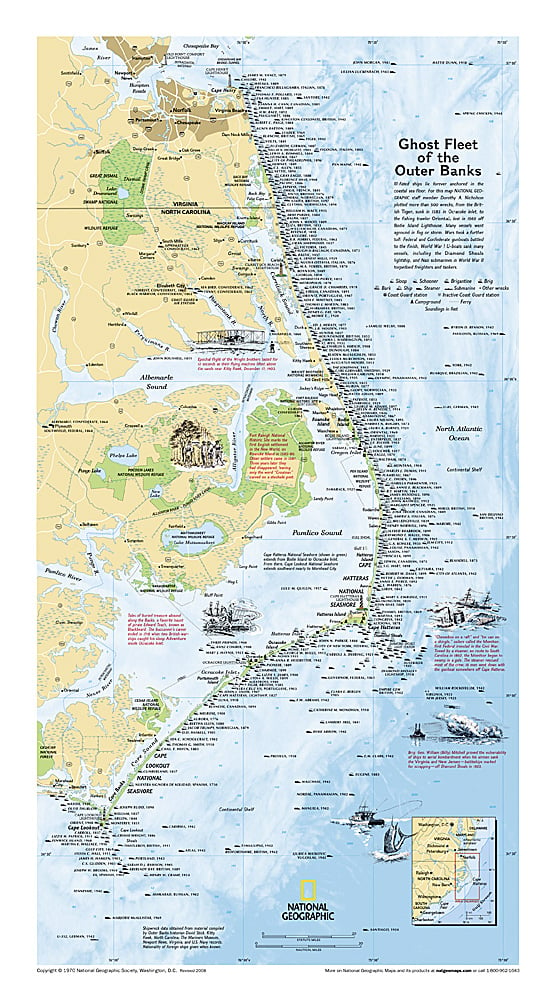 2008 Ghost Fleet of the Outer Banks 1970 Map