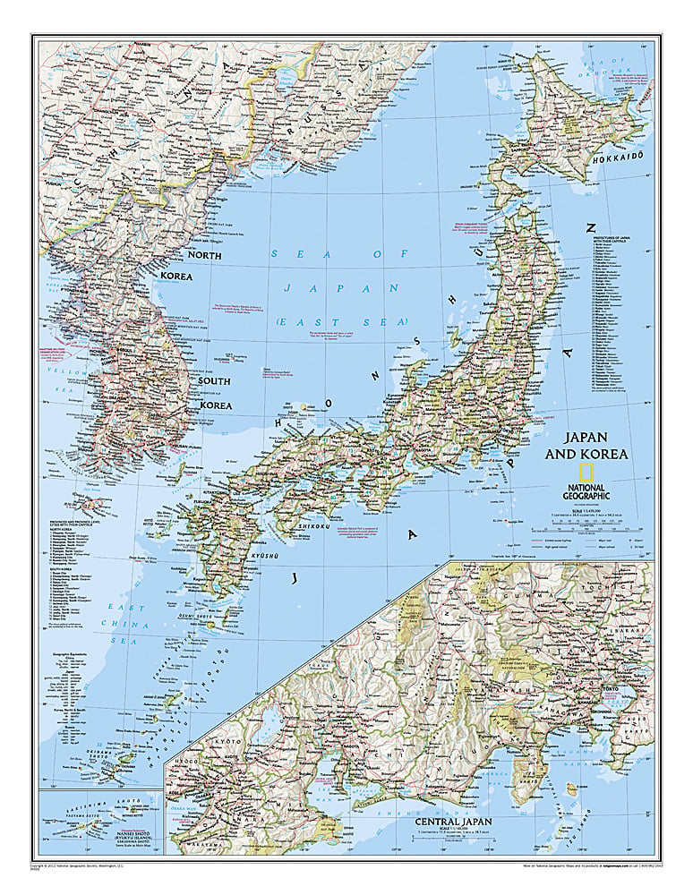 2011 Japan and Korea Map