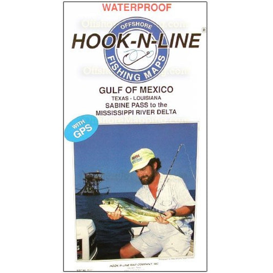 Gulf of Mexico-Louisiana, Sabine Pass to the Mississippi Delta Fishing Map