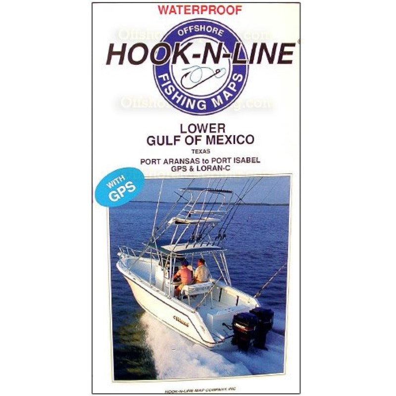 Lower Gulf of Mexico, East Coast Texas, Port Aransas to Mexico Fishing Map