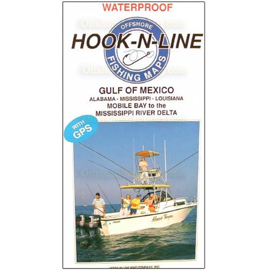 Gulf of Mexico-Miss. & E. Louisiana Fishing Map