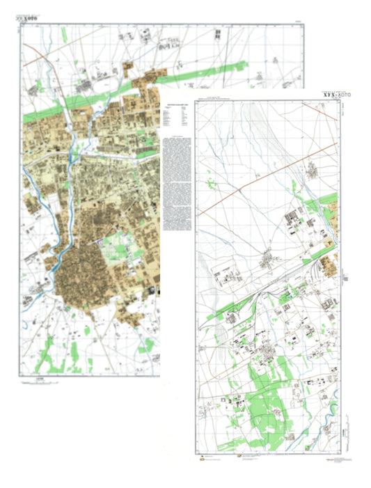 Hohhot (China) 2-Sheet Set - Soviet Military City Plans