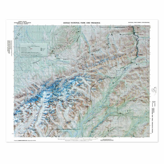 Denali National Park Raised Relief Map