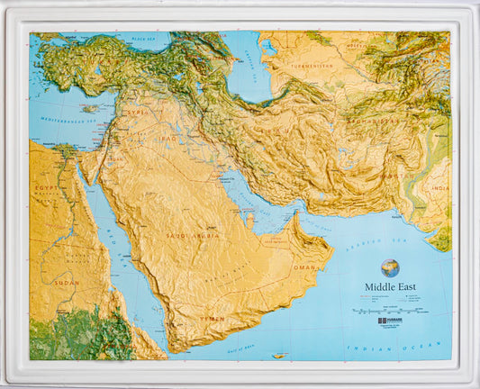 Middle East Raised Relief Map