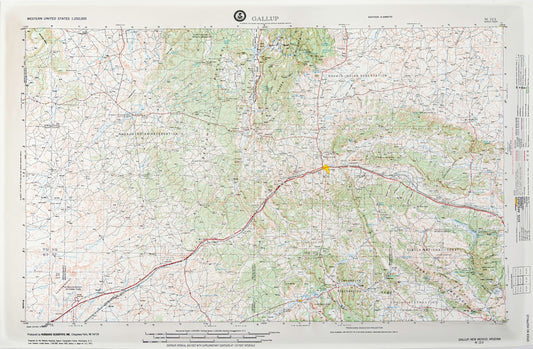 Gallup, New Mexico (NI 12-3) Raised Relief Map