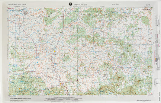 St Johns, Arizona (NI-12-6) Raised Relief Map