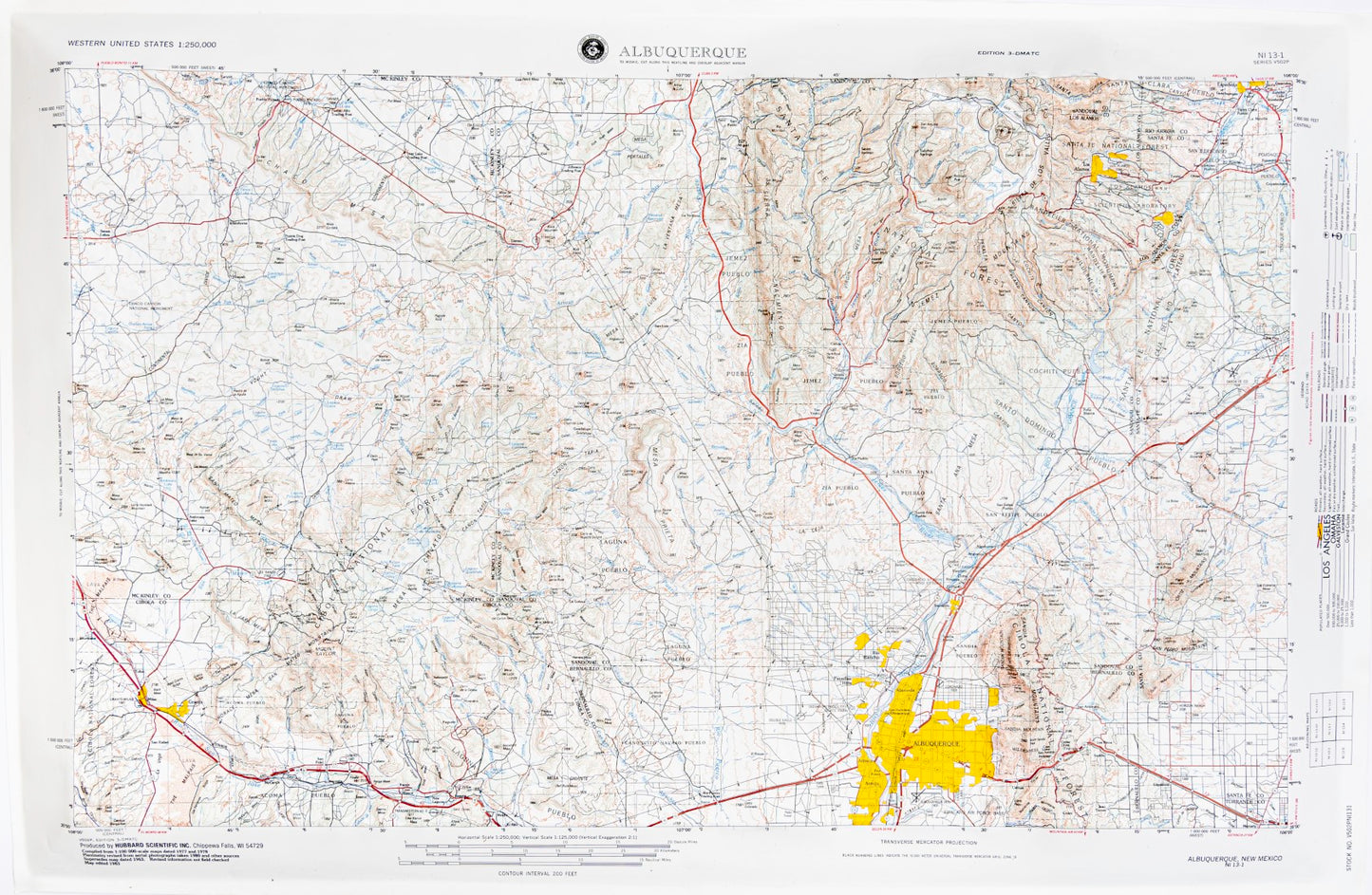 Albuquerque, New Mexico (NI 13-1) Raised Relief Map