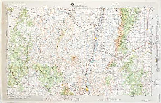 Socorro, New Mexico (NI 13-4) Raised Relief Map