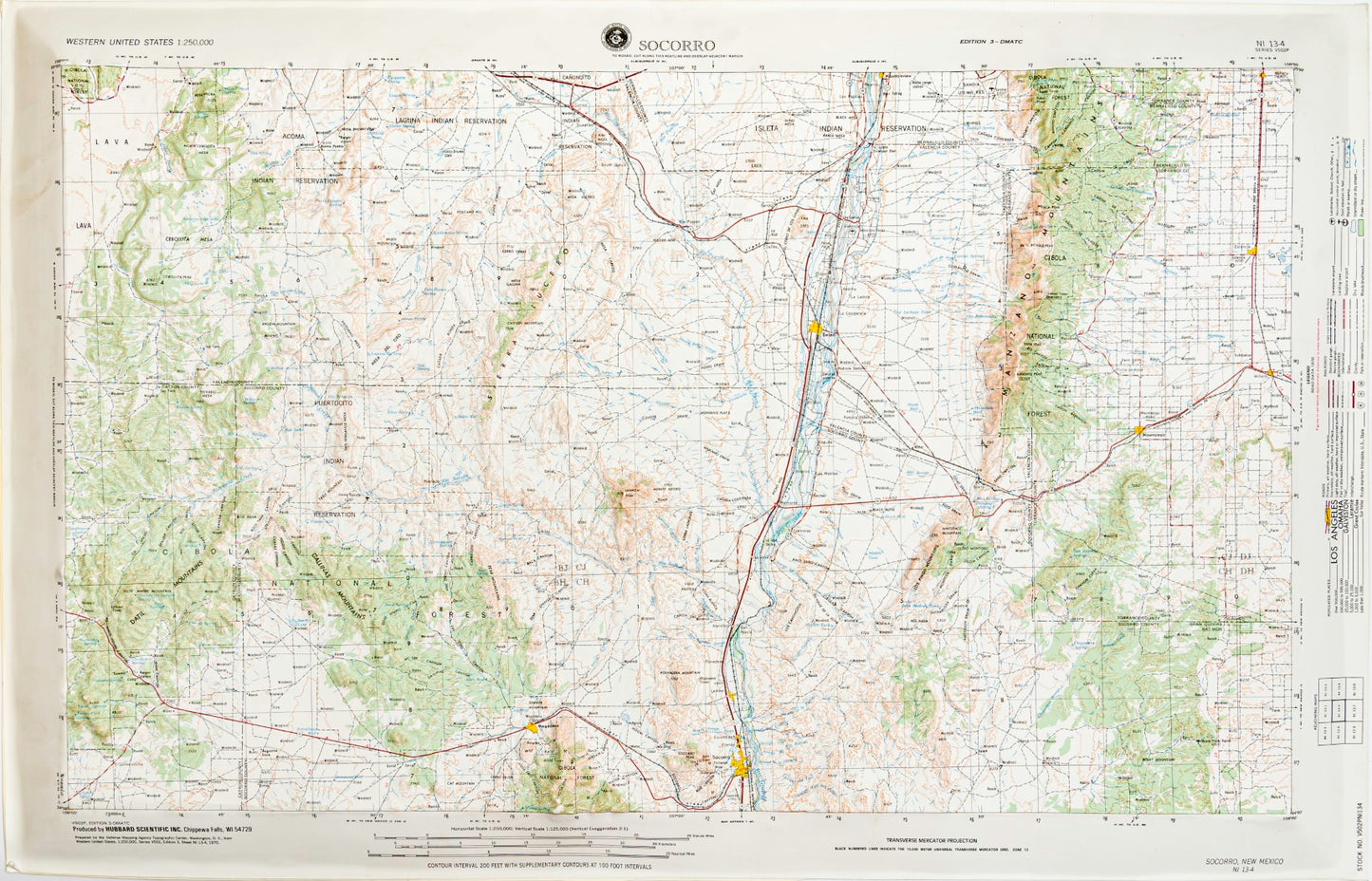 Socorro, New Mexico (NI 13-4) Raised Relief Map