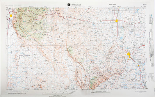 Carlsbad, New Mexico (NI 13-11) Raised Relief Map