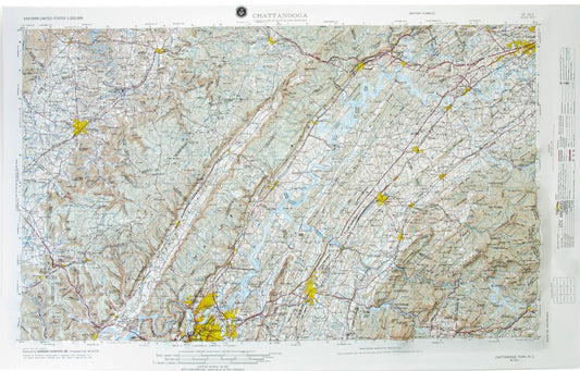 Chattanooga, Tennessee (NI 16-3) Raised Relief Map
