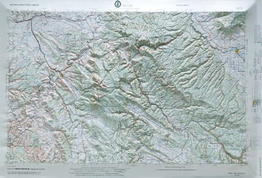 Moab, Utah (NJ 12-6) Raised Relief Map