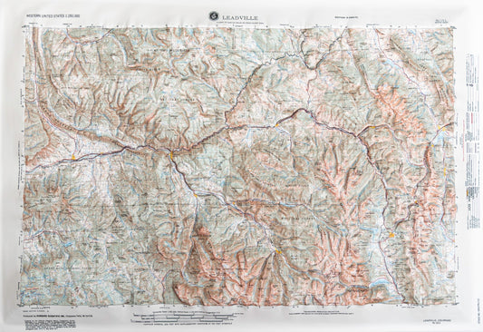 Leadville, Colorado (NJ 13-1) Raised Relief Map