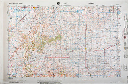 La Junta, Colorado (NJ 13-9) Raised Relief Map