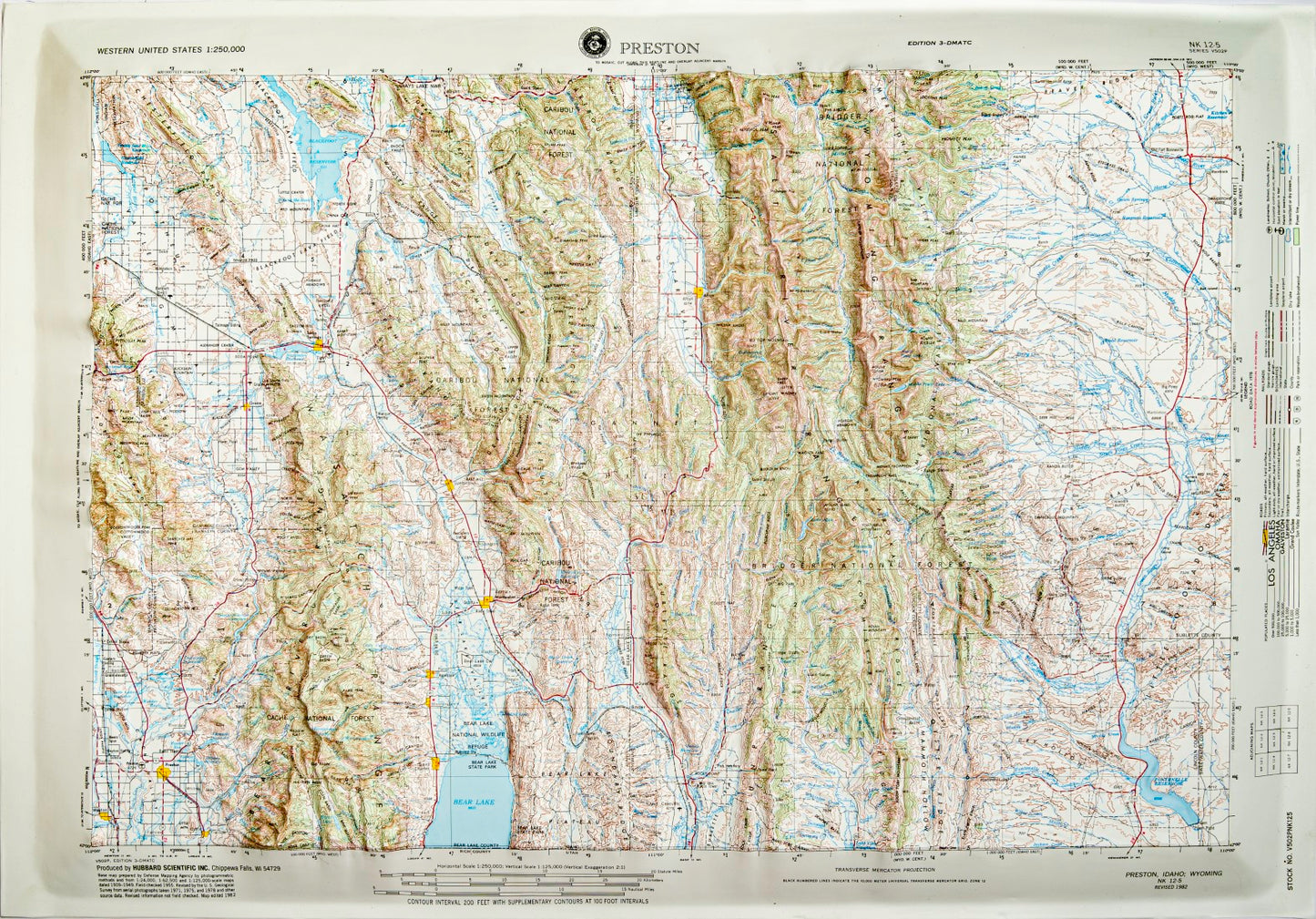 Preston, Idaho (NK 12-5) Raised Relief Map