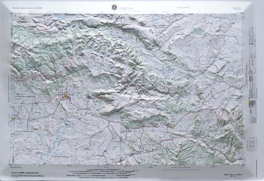 Vernal, Utah/Colorado (NK 12-12) Raised Relief Map