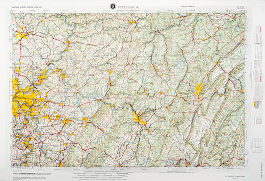 Pittsburgh, Pennsylvania (NK 17-12) Raised Relief Map