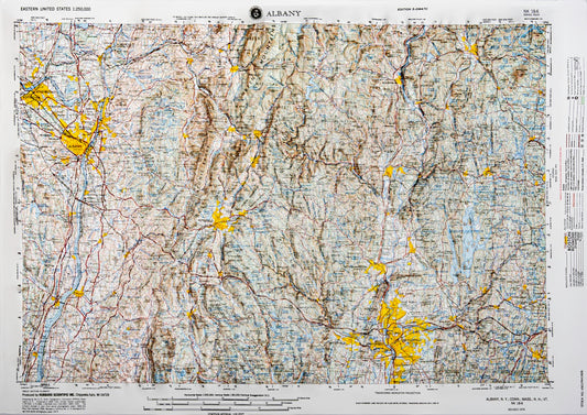 Albany, New York (NK 18-6) Raised Relief Map