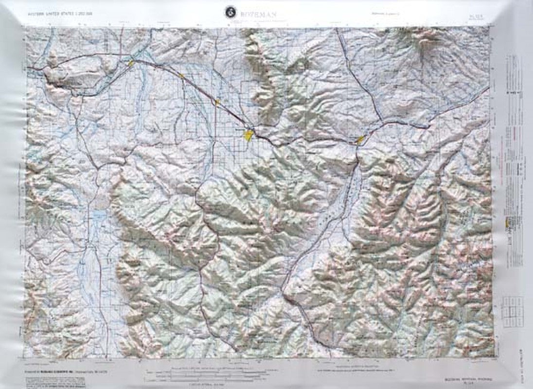 Bozeman, Montana (NL 12-8) Raised Relief Map