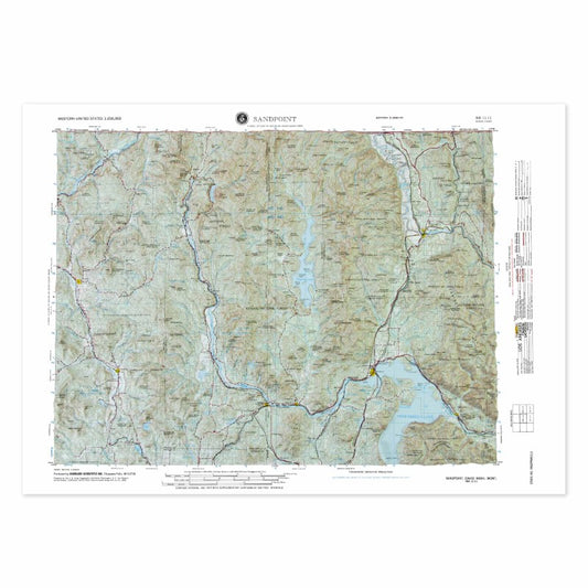 Sandpoint, Idaho (NM 11-11) Raised Relief Map